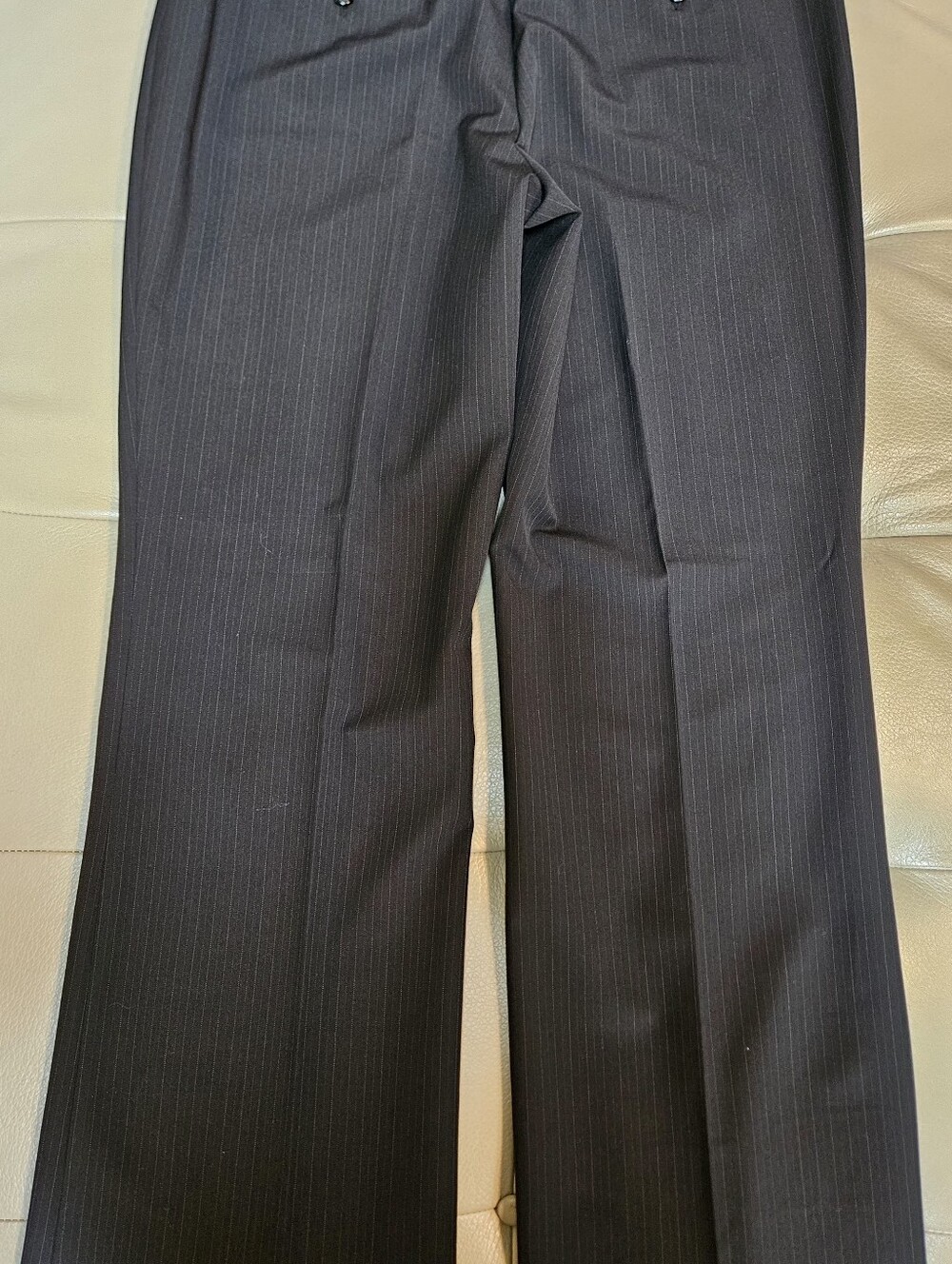 Alfani Charcoal Pinstripe Dress Pants Trouser Stretch Womens 16 - Picture 4 of 7